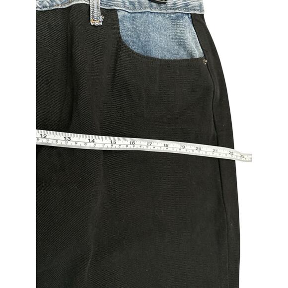 Moon River - Anthropologie two-tone, wide-leg jeans Size L the 90s/Y2K era. - Picture 9 of 11